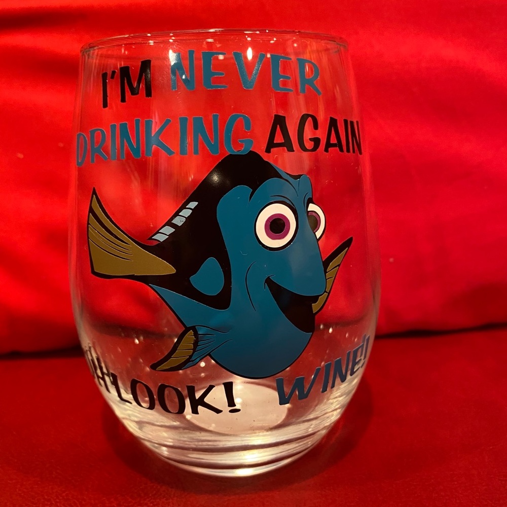 Disney wine glass